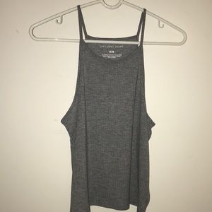 Ribbed flowy  high neck tank